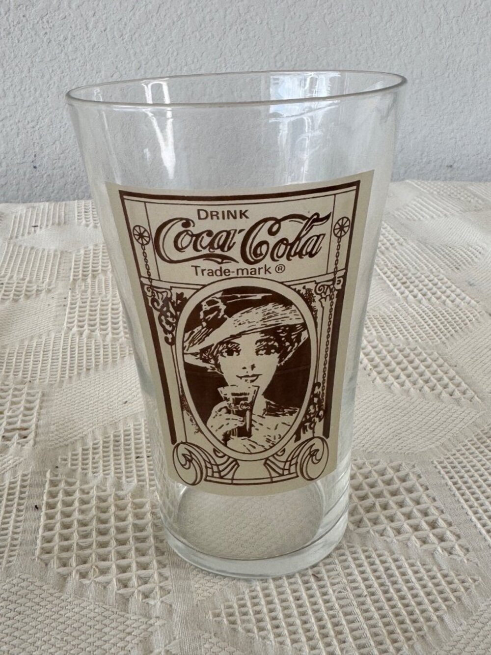 Vintage Coca Cola Glass Victorian Lady Design From Turn of the Century Archives